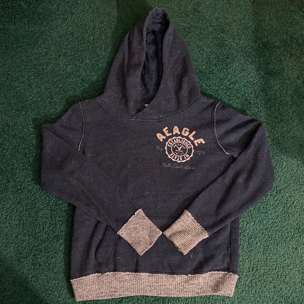 American Eagle Women’s Navy Pullover Hoodie Sweatshirt Sz M